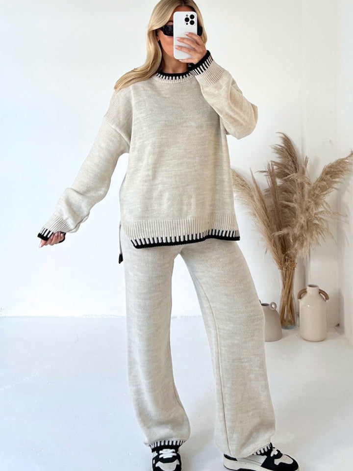 LILY | COMFORTABLE CONTRAST KNIT SET