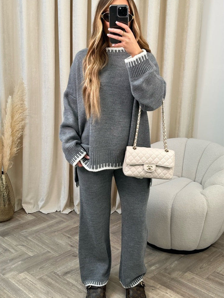 LILY | COMFORTABLE CONTRAST KNIT SET