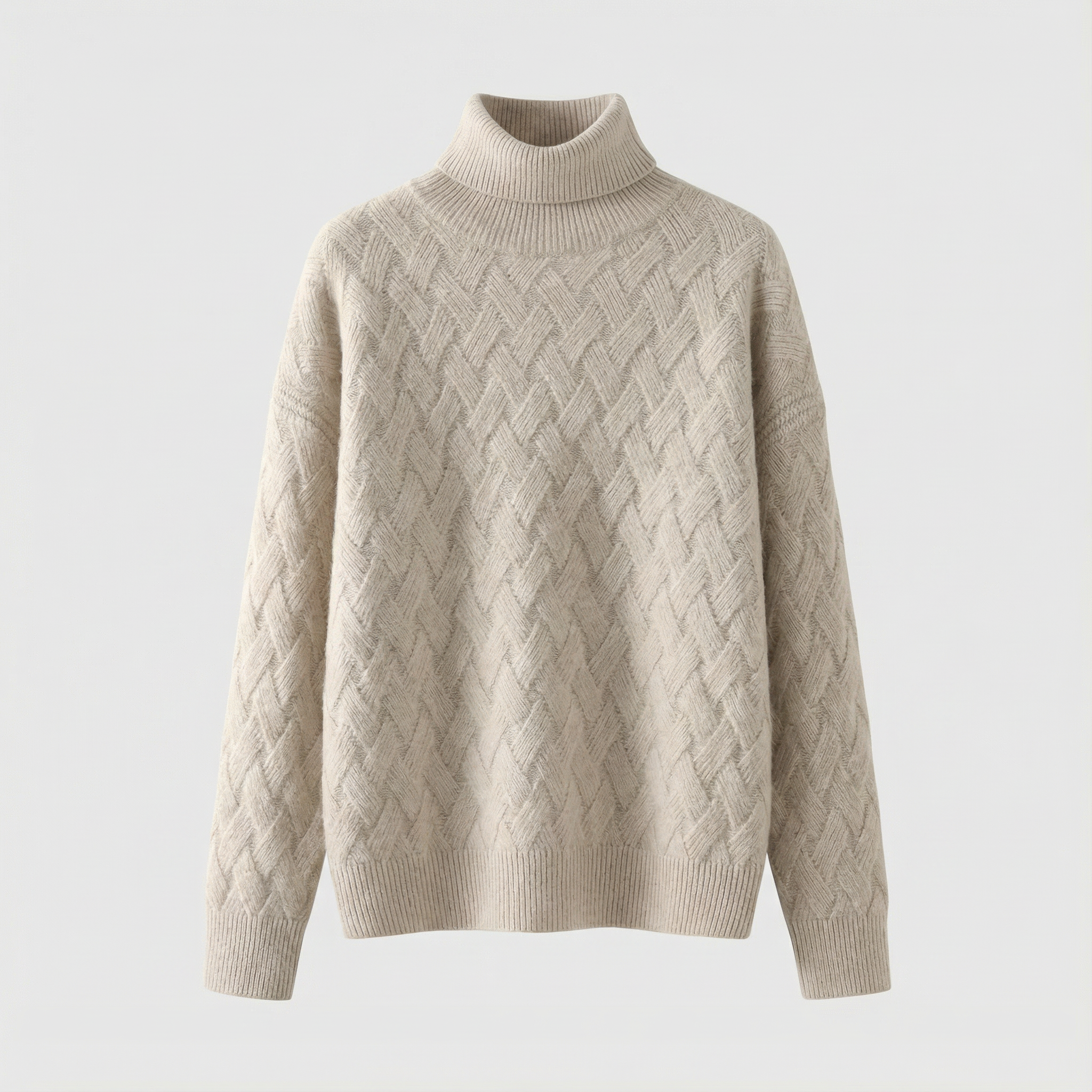Women's Cable Knit Turtleneck Sweater