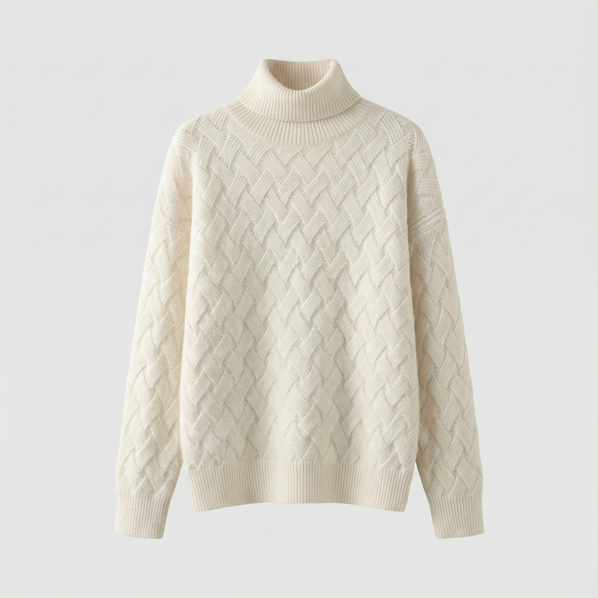 Women's Cable Knit Turtleneck Sweater