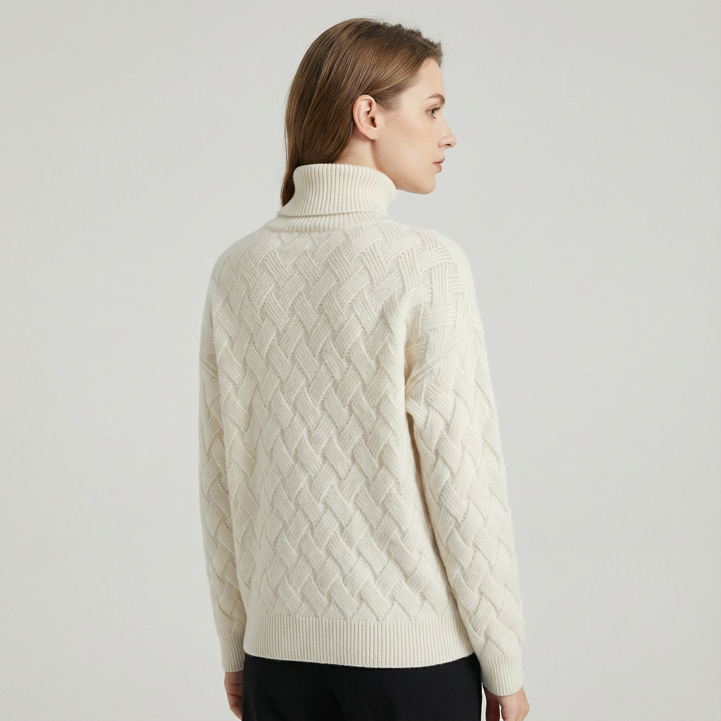 Women's Cable Knit Turtleneck Sweater