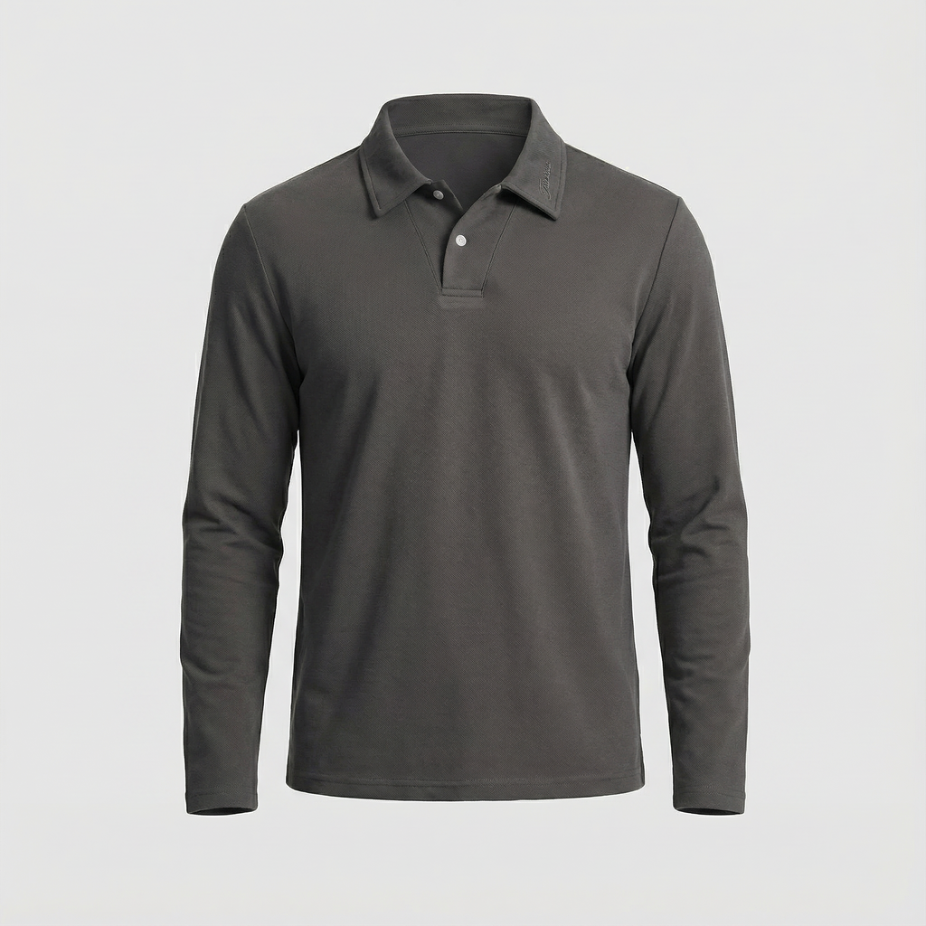 Men's Long Sleeve Knit Polo