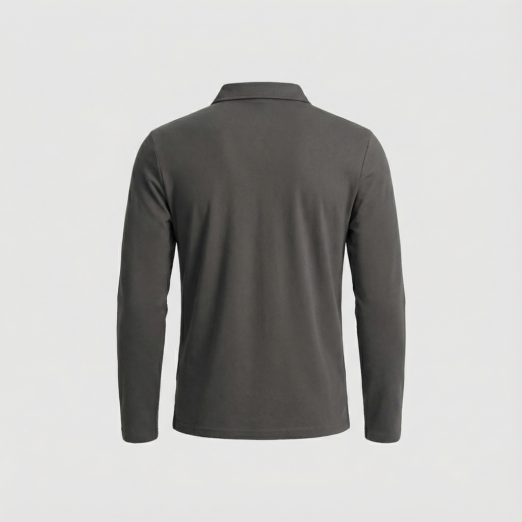Men's Long Sleeve Knit Polo