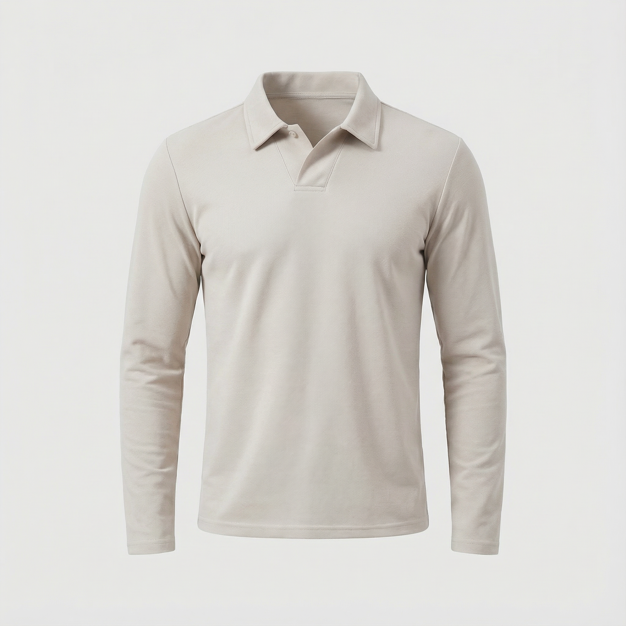 Men's Long Sleeve Knit Polo
