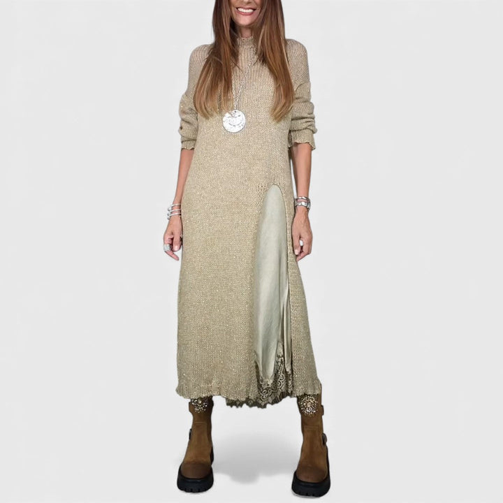 MIREYA | CHIC LONG KNIT DRESS