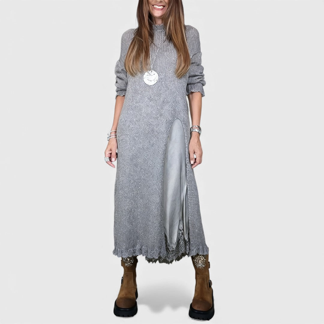 MIREYA | CHIC LONG KNIT DRESS