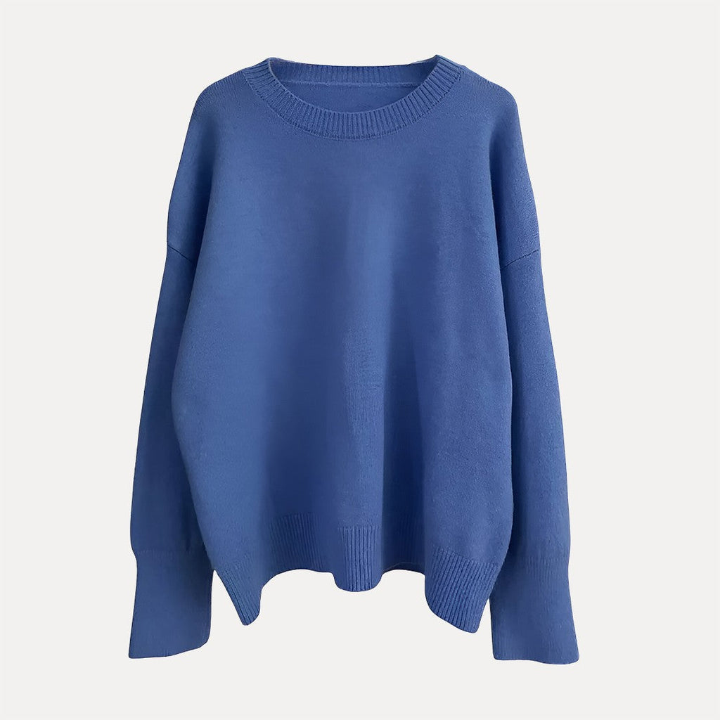Women’s Relaxed Fit Crew Neck Knit Sweater