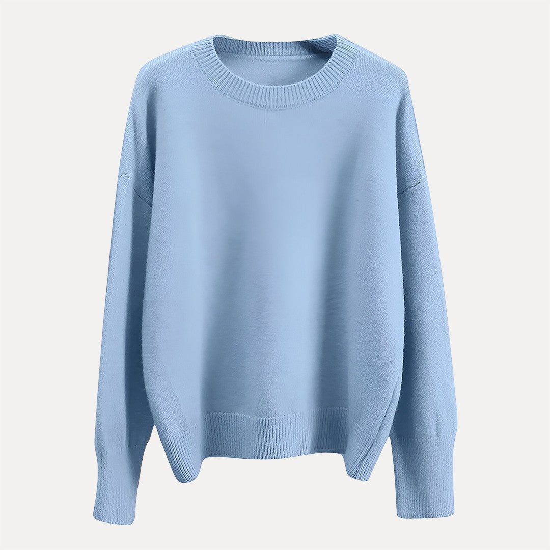 Women’s Relaxed Fit Crew Neck Knit Sweater