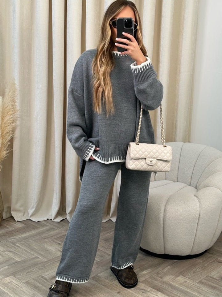 LILY | COMFORTABLE CONTRAST KNIT SET