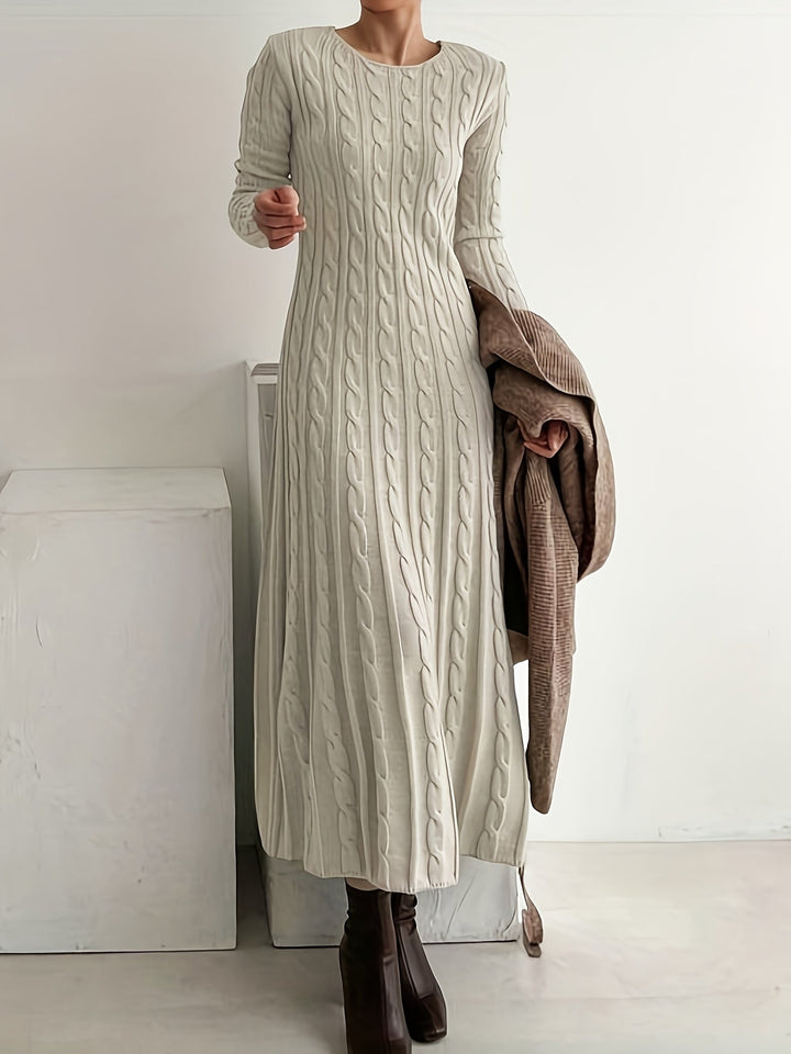 HONORIA | CABLE KNIT LONG DRESS
