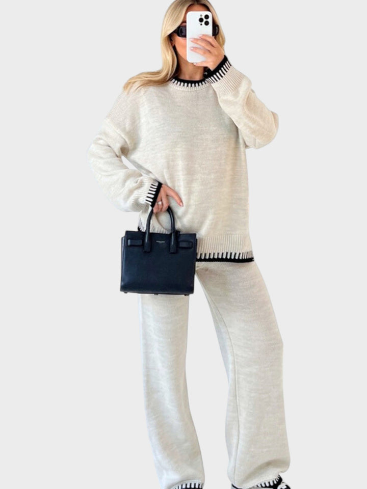 LILY | COMFORTABLE CONTRAST KNIT SET