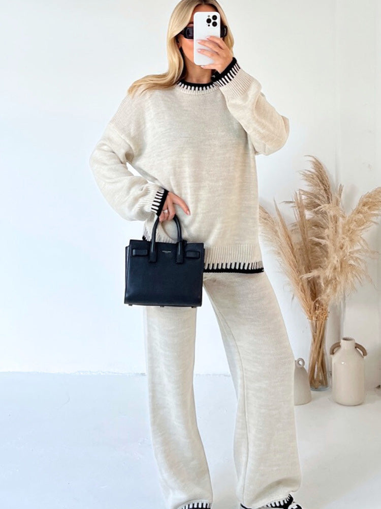 LILY | COMFORTABLE CONTRAST KNIT SET